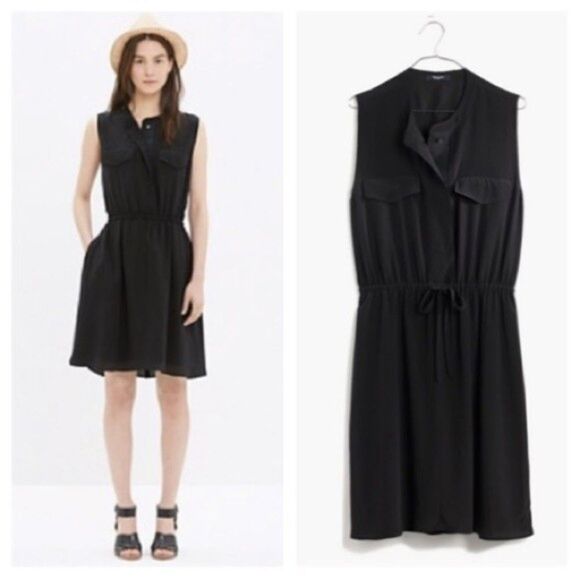 MADEWELL Journey Silk Shirt Dress NWT - Picture 1 of 9